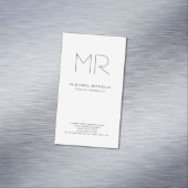 Op maat gemaakte initialen monogrammen magnetisch visitekaartje (Voorbeeld)