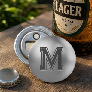 Op maat gemaakte initiële gepersonaliseerde monogr button flesopener