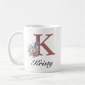 Op maat gemaakte initiële & meisjesnaam gepersonal koffiemok (Links)