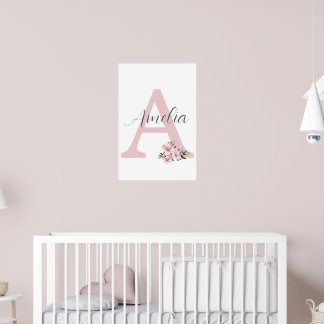 Op maat gemaakte initiële naamprint Persoonlijke k Poster