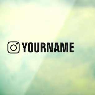 Op maat gemaakte instagram-tekens raamfolie met lo raamsticker