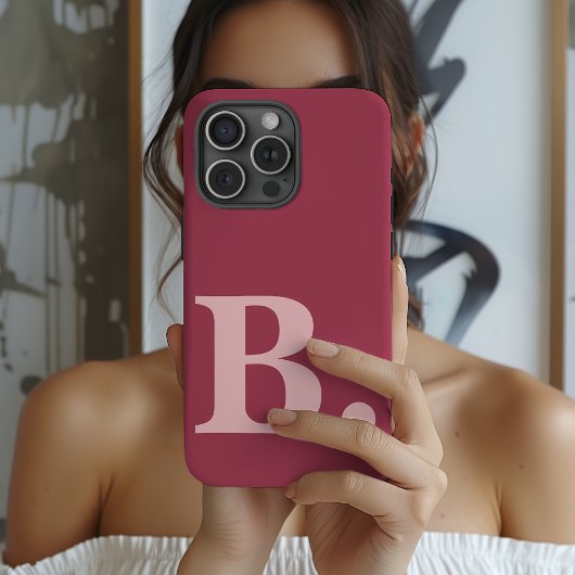 Op maat gemaakte iPhone-hoes met monogram voor bru iPhone Hoesje
