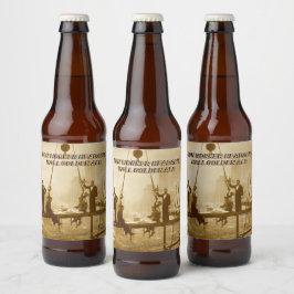 Op maat gemaakte Iron Worker Hoofdpijn Bal Thuis G Bier Etiket