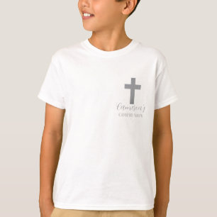 Op maat gemaakte jongens kruis communie T-shirt