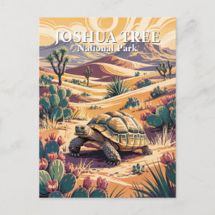 Op maat gemaakte Joshua Tree Schildpad Retro Woest Briefkaart