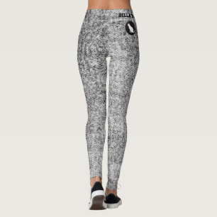 Op maat gemaakte kattenmoeder nep denim oude zwart leggings