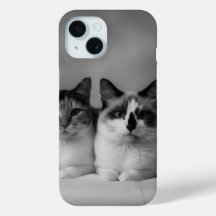 Op maat gemaakte kattenportret iPhone 15 slanke pa