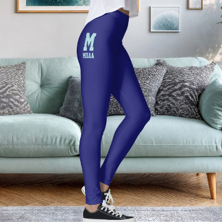 Op maat gemaakte Kerst Diep Middennacht Blauwe Ijs Leggings