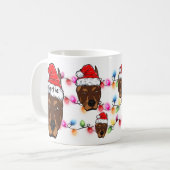 Op maat gemaakte Kerst Dobermann Kop Sinterklaas H (Voorkant links)