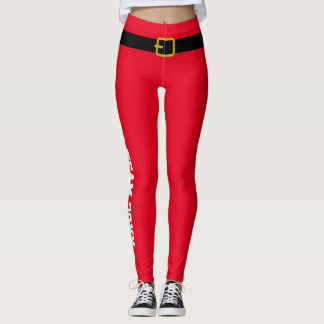 Op maat gemaakte Kerst Rood Goud Zwart Zakelijk Be Leggings