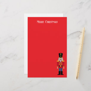 Op maat gemaakte kerstbriefpapier met notenkrakero briefpapier