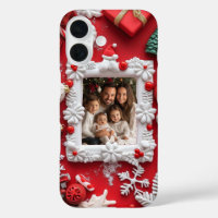 Op maat gemaakte Kerstfoto Festive Rood Wit