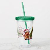 Op maat gemaakte kerstkoekjes acryl drinkbeker (Links)