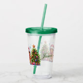Op maat gemaakte kerstkoekjes acryl drinkbeker (Achterkant)