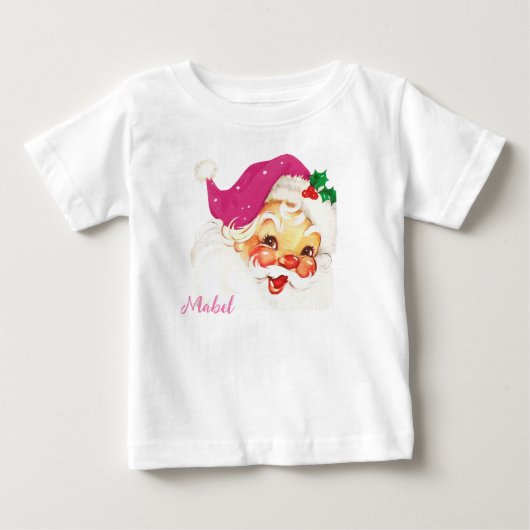 Op maat gemaakte Kerstman Babyshirt (Voorkant)