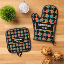Op maat gemaakte keukenaccessoires kookcadeau ovenwant & pannenlap set