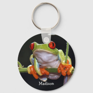 Op maat gemaakte kikker-sleutelhanger sleutelhanger