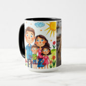 Op maat gemaakte kinderkunst  Persoonlijk cadeau o Mok (Voorkant links)