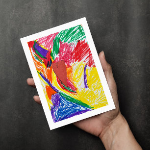 Op maat gemaakte kinderkunstprint kaart