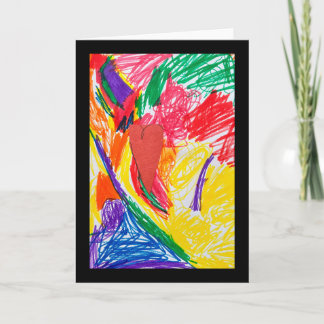 Op maat gemaakte kinderkunstprint kaart