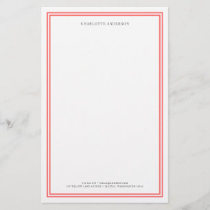 Op maat gemaakte kleur moderne klassieke randen ge briefpapier