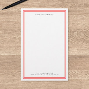Op maat gemaakte kleur moderne klassieke randen ge briefpapier