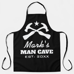 Op maat gemaakte koele mannelijke man cave BBQ sch Schort