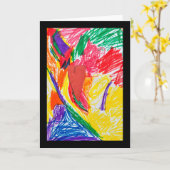 Op maat gemaakte kunstprint voor kinderen kaart (Gele Bloem)