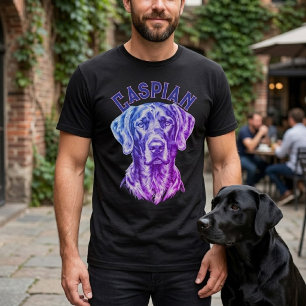 Op maat gemaakte Labradoodle Regenboog Waterverf T-shirt