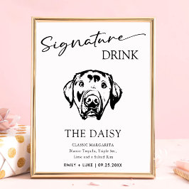 Op maat gemaakte Labrador-hond trouw Signature-dra Poster