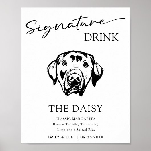 Op maat gemaakte Labrador-hond trouw Signature-dra Poster (Voorkant)