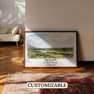 Op maat gemaakte Las Cruces wanddecoratie, New Mex Poster