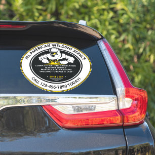 Op maat gemaakte lasser laswerk bedrijfsauto beste sticker
