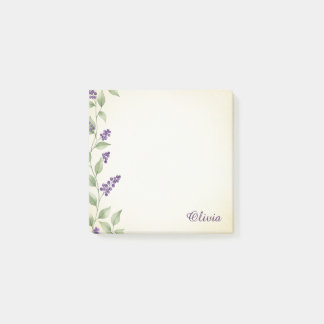 Op maat gemaakte lavendel bloemenaquarel plakbrief post-it® notes