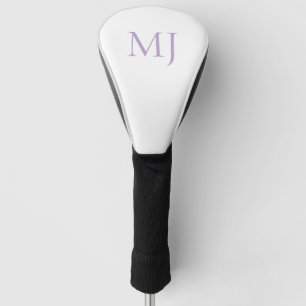 Op maat gemaakte lavendel monogram golfhoofdhoes golfheadcover