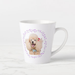 Op maat gemaakte lavendelpoedel - gepersonaliseerd latte mok