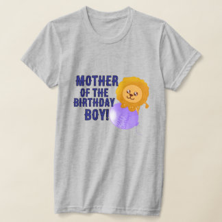 Op maat gemaakte leeuwthema verjaardags-t-shirt vo t-shirt