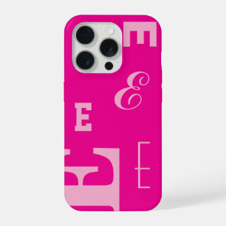 Op maat gemaakte letter, kleuraccent monogram, het iPhone 15 pro hoesje