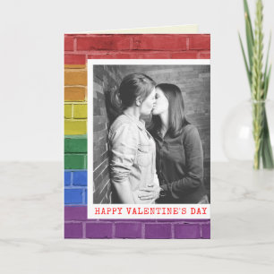 Op maat gemaakte LGBT Pride Valentijnskaart met fo Kaart