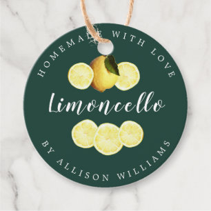 Op Maat Gemaakte Limoncello Donkergroene Fles Bedankjes Labels