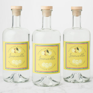 Op Maat Gemaakte Limoncello Italiaanse Driekleurig Likeurfles Etiket