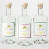 Op maat gemaakte Limoncello Italiaanse driekleurig Likeurfles Etiket (Flessen)