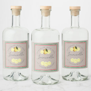 Op Maat Gemaakte Limoncello Italiaanse Driekleurig Likeurfles Etiket