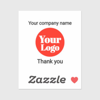 Op maat gemaakte logo bedanksticker voor zakelijke sticker