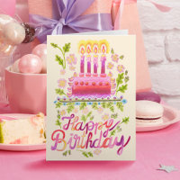 Op maat gemaakte logo handgetekende speelse cake v