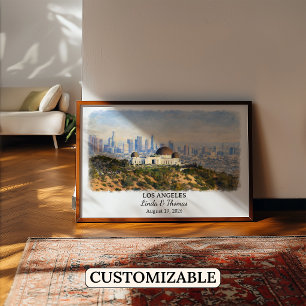 Op maat gemaakte Los Angeles muurkunst, California Poster