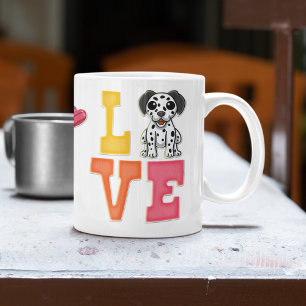 Op maat gemaakte malse Dalmatiër-hondliefhebber vo Koffiemok