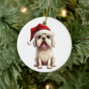 Op maat gemaakte Maltese hond Keramisch Ornament