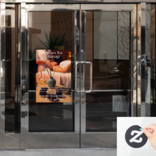 Op maat gemaakte massagestudio Zakelijk 2 Raamsticker
