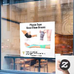 Op maat gemaakte medische benodigdheden Physio Tap Raamsticker